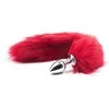 Toyz4Lovers Metalinis analinis kištukas su ilga uodega ir kailiu, 7cm