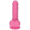 Toyz4Lovers Rožinė żylaste dildo gumowe su przyssawką 10,5 cm