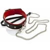 Whips Collections Dygliuota odinė bdsm apykaklė su pavadėliu