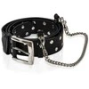 Whips Collections Dirželis odinis diržas su dygliuota bdsm grandinėle
