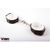 Whips Collections Handcuffs - Handcuffs vyrams, su užsegamais kabliukais, balta