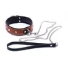 Whips Collections Bindings-WHIPS moteriška apykaklė su pavadėliu, konjakas
