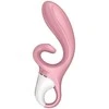 Satisfyer Hug Me bunny vibratorius Rožinė/Balta