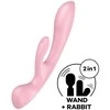Satisfyer Triple Oh Flexible Silicone Rabbit System, Rechargeable IPX7