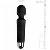 EasyToys Mini Wand Juodas - Compact Silicone Massager, 18 Modes