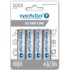 AA / R6 Ni-MH akumuliatoriai „everActive“ 2000mAh „Sidabrinis Line“ (4 vnt. dėžutė)
