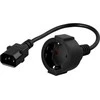 Power Walker Kabelis DELTACO, IEC 60320 C14 į CEE 7/4 , max 250V / 10A, 0.2m, juodas / DEL-109P