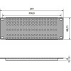 RACK tvirtinimo adapteris 10" 2U su tiesiomis skylėmis ATTE ADD-RACK10-2U1