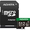 Atminties kortelė ATMINTIS Micro SDXC 512GB UHS-I UD512GUI3V30A2SP-RA1 ADATA