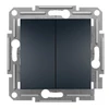 Schneider Electric Dviguba žvakidės jungtis be rėmo Schneider Asfora EPH0300371 antracitas