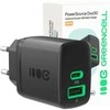 Green Cell Žalias Cell Greencell PowerSource Duo30 įkroviklis USB/USB-C juodas maitinimo adapteris 30W maitinimo tiekimas
