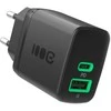 Green Cell Žalias Cell Greencell PowerSource Duo30 įkroviklis USB/USB-C juodas maitinimo adapteris 30W maitinimo tiekimas