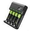 Green Cell Žalias Cell VITALCHARGE ĮKROVIKLIS + BATERIJŲ RINKINYS 4x AAA R03 800 mAh GRSETGC02