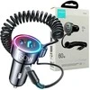 Įkroviklis automobilinis Joyroom (JR-CL07) 3IN1 (1xUSB, 1xUSB-C 1.6M 72W) su Type-C laidu juodas