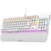 Žaidimų klaviatūra Rampage KB-R86 UMBRA. Balta. USB. RGB Rainbow pašvietimas. mėlyni mygtukai. mechaninė