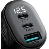 Automobilinis įkroviklis Joyroom JR-CCD04 2xUSB-C/USB-A 30W juodas