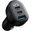 Automobilinis įkroviklis Joyroom JR-CCD04 2xUSB-C/USB-A 30W juodas