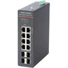 Šakotuvas Hikvision 12 prievadų 8 PoE pramoninis valdomas komutatorius DS-3T1512HP-SI-8P4F