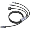 Kabelis USB Unitek 3-in-1 USB-C + Lightning + Apple Watch | PD 100W | 480 Mbps | 1,2 m (C14180AGY01-1.2M)