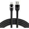 USB-A į Lightning kabelis su tekstiliniu apvalkalu