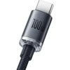 Baseus Crystal USB - USB-C laidas 100W 1.2m - Juodas