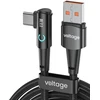 Kabelis USB-A / USB-C kątowy Voltage PowerAngle 66W PD 100cm juoda