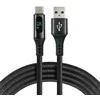 USB-C laidas su LCD galios indikatoriumi