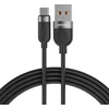 Kabelis USB-A / USB-C Voltage Silicone 66W PD 100cm juoda