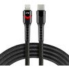 KABELIS USB-C / Lightning Apple iPhone LED RGB everActive CBB-1CIR 100cm PD 27W
