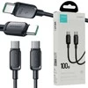 Joyroom Multi-Color Series A14 USB-C / USB-C 60W kabelis 1.2m – juodos spalvos