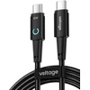 Kabelis USB-C / USB-C Voltage PowerAngle 100W PD 100cm juoda