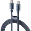 VOLTAGE USB-C / USB-C įtampos „PureCrystal“ 100 W PD laidas, 100 cm, mėlynas