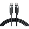Kabelis USB-C / USB-C Voltage Silicone 100W PD 100cm juoda