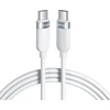 Kabelis USB-C / USB-C Voltage Silicone 100W PD 100cm balta