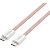 Unitek USB C PD magnetiškai ištraukiamas laidas 100W rožinis 1m