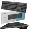 A4Tech FSTYLER FX60H (Baltas su pašvietimu) klaviatūra USB QWERTY Juodas, Pilkas