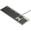 Klaviatūra su laidu Unitek SlimTap USB-A, pilka