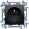 Kontakt-Simon Kontakt-Simon Simon 10 CGZ1CZ.01/49 kištukinis lizdas su įžeminimu, vienvietis, su srovės kelio sklendėmis, modulis 16A, 250V~, greitos jungtys, matinė juoda