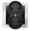 Kontakt-Simon SIMON54 dvigubas b / U 16A IP20 su antracito skydu - DG2MZ.01 / 48