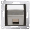 Kontakt-Simon apima elektroninį lizdą single SIMON54 su antracito aprašomojo lauko - DKP1S.01 / 48