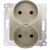 Kontakt-Simon Socket SIMON54 dvivietis b/u 16A IP20 su auksiniu sklende - DG2MZ.01/44