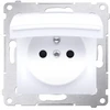 Kontakt-Simon Hermetic vieno lizdo lizdas SIMON54 be 16A IP44 su baltos spalvos sklende - DGZ1BUZ.01/11