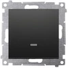 Kontakt-Simon laiptų jungiklis Kontakt-Simon Simon 54 DW6AL.01/X/49 įleidžiamas vienvietis su LED foniniu apšvietimu be piktogramos 16AX 250V varžtų gnybtai juodi