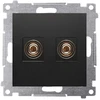 Kontakt-Simon Simon 54 Vienas garsiakalbio lizdas (modulis). Laido skerspjūvis išėjimui iki 6 mm2 juodas matinis DGL2.01/49