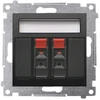 Kontakt-Simon Kontakt Simon 54 DGL32.01/49 dvigubo garsiakalbio lizdas su ženklinimo lauku, moduliu, įvesties ir išvesties kabelio skerspjūvis 2,5 mm2, juodas