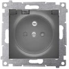 Kontakt-Simon Simon 54 lizdas IP44 versijai, be tarpiklio (modulio) 16A 250V transflip. Juodas kilimėlis. DGZ1BUZ.01 / 49A rėmelis