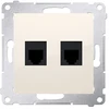 Kontakt-Simon Telefono lizdas dvivietis RJ12 kremas (DT2.01 / 41)