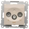Kontakt-Simon Antenos lizdas SIMON54 RTV / SAT 1dB, kreminis galas - DASK.01 / 41