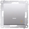 Kontakt-Simon Kryžminė jungtis su LED pašvietimu 10 AX sidabro kilimėlis (DW7L.01 / 43)