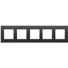 Kontakt Simon DRN5/83 Simon 54 Nature 5 dalių metalinis rėmas, Inox Dark DRN5/83